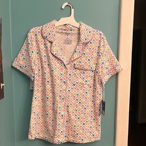 SOLD OUT Roller Rabbit Multicolor Heart-Print Short Sleeve Top - Target